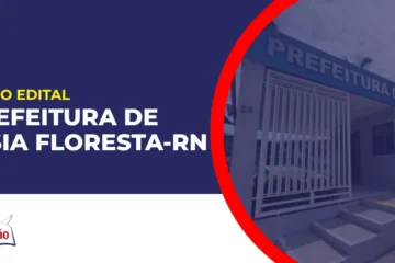 Imagem com fundo azul divulgando o Concurso Prefeitura de Nísia Floresta RN