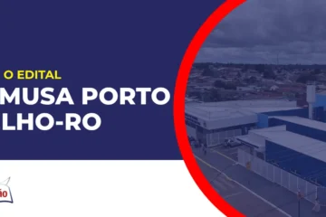 Imagem com fundo azul divulgando o Concurso SEMUSA Porto Velho RO