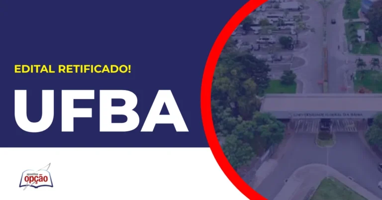 Imagem com fundo azul divulgando o Concurso UFBA