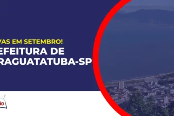 Vista área da faixa litorânea da cidade de caraguatatuba sp