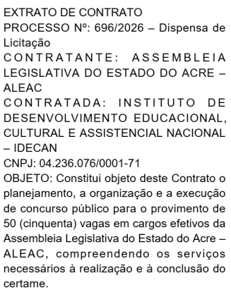 Concurso Aleac: Contratada a banca! 100 vagas!