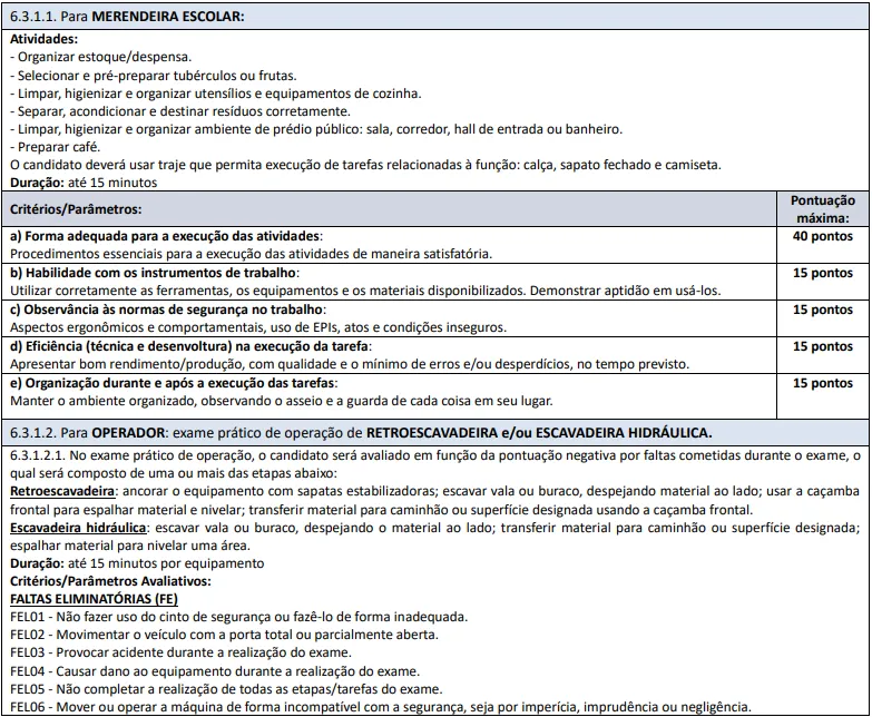 Prova prática do concurso Prefeitura de Teutônia RS