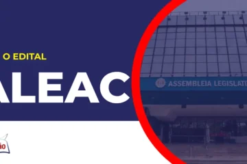 Imagem com fundo azul divulgando o Concurso Aleac