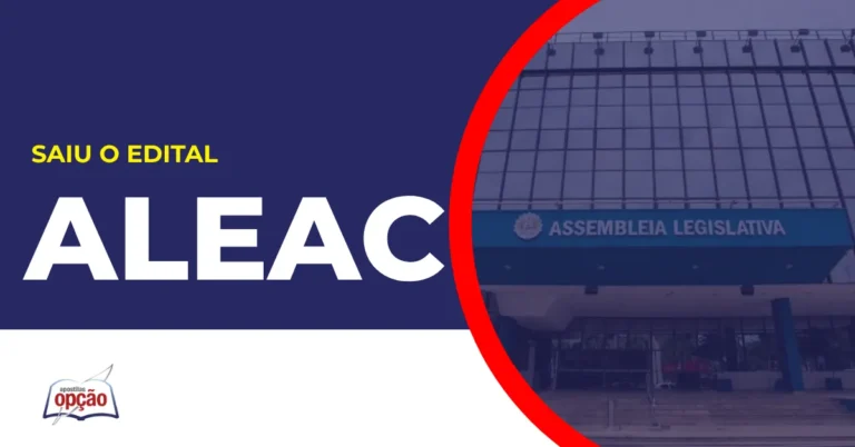 Imagem com fundo azul divulgando o Concurso Aleac