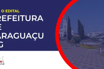 concurso prefeitura de paraguaçu mg praça central com igreja e jardins