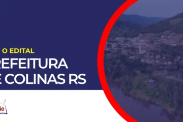 concurso prefeitura de colinas rs vista aérea da cidade entre morros e rio