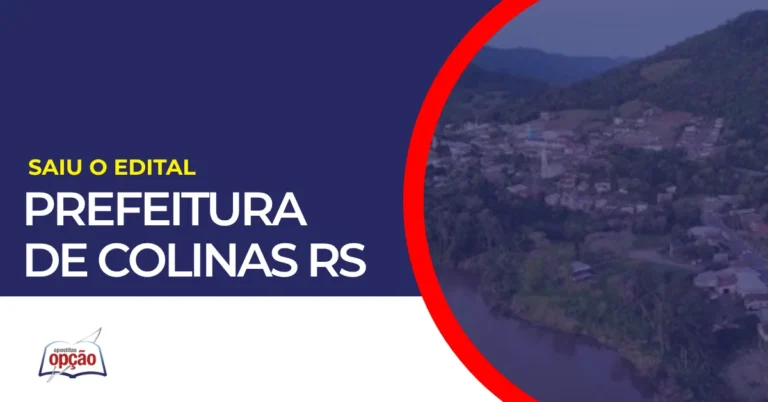 concurso prefeitura de colinas rs vista aérea da cidade entre morros e rio