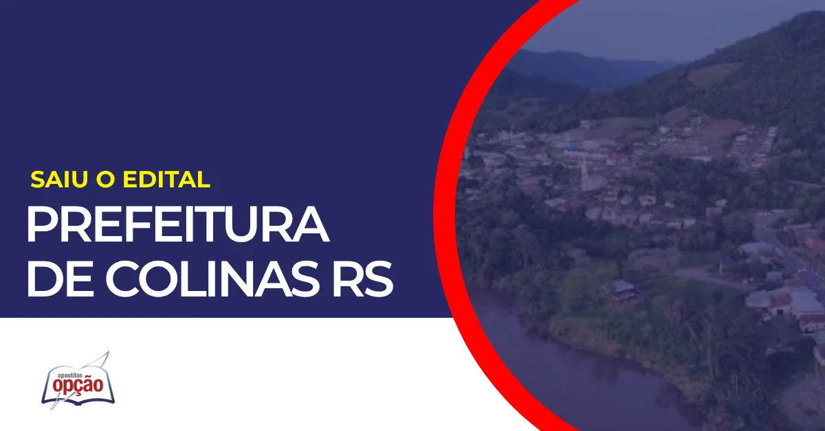 concurso prefeitura de colinas rs vista aérea da cidade entre morros e rio