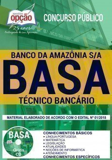Apostila Concurso BASA 2018 - TÉCNICO BANCÁRIO