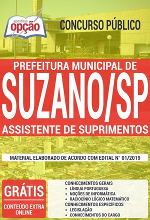 Apostila Concurso Prefeitura de Suzano - ASSISTENTE DE SUPRIMENTOS