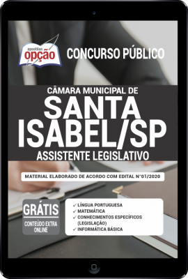 Apostila Câmara de Santa Isabel - SP em PDF - Assistente Legislativo -