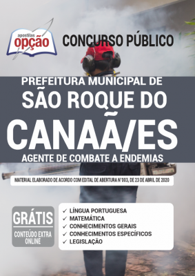 Apostila Prefeitura de São Roque do Canaã - ES - Agente de Combate ás Endemias