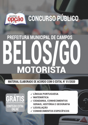 Apostila Prefeitura de Campos Belos - GO - Motorista