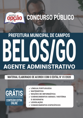 Apostila Prefeitura de Campos Belos - GO - Agente Administrativo