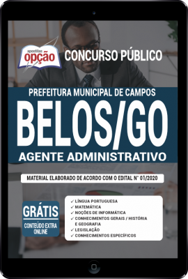 Apostila Prefeitura de Campos Belos - GO em PDF - Agente Administrativo