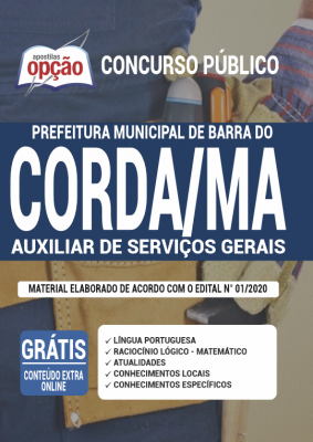 Apostila Prefeitura de Barra do Corda - MA - Auxiliar de Serviços Gerais