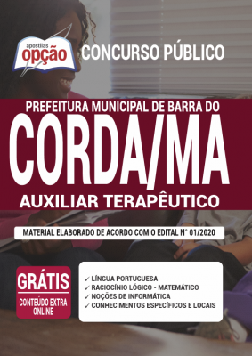 Apostila Prefeitura de Barra do Corda - MA - Auxiliar Terapêutico