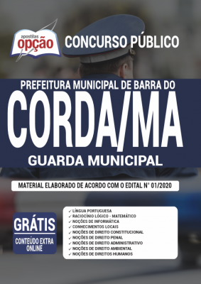 Apostila Prefeitura de Barra do Corda - MA - Guarda Municipal