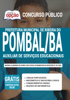 Apostila Prefeitura de Ribeira do Pombal - BA - Auxiliar de Serviços Educacionais