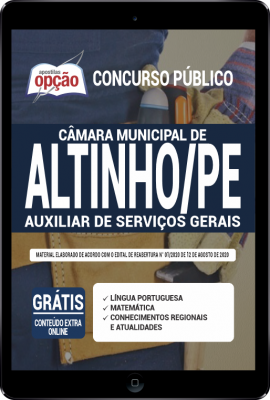 Apostila Câmara de Altinho - PE em PDF - Auxiliar de Serviços Gerais