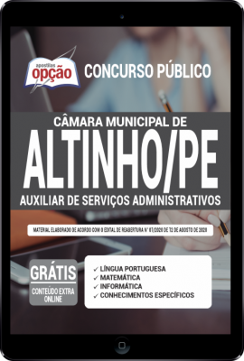 Apostila Câmara de Altinho - PE em PDF - Auxiliar de Serviços Administrativos