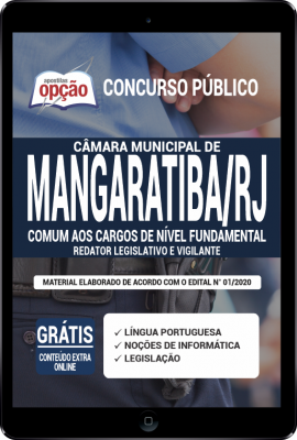 Apostila Câmara de Mangaratiba - RJ em PDF - Comum aos Cargos de Nível Fundamental: Redator Legislativo e Vigilante