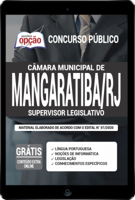 Apostila Câmara de Mangaratiba - RJ em PDF - Supervisor Legislativo