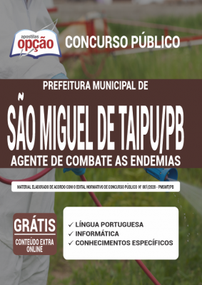 Apostila Prefeitura de São Miguel de Taipu - PB - Agente de Combate as Endemias
