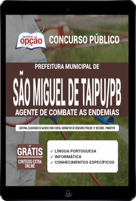 Apostila Prefeitura de São Miguel de Taipu - PB em PDF - Agente de Combate as Endemias