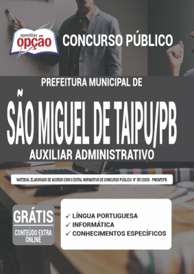 Apostila Prefeitura de São Miguel de Taipu - PB - Auxiliar Administrativo