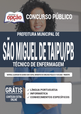 Apostila Prefeitura de São Miguel de Taipu - PB - Técnico de Enfermagem