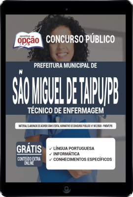 Apostila Prefeitura de São Miguel de Taipu - PB em PDF - Técnico de Enfermagem