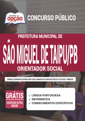 Apostila Prefeitura de São Miguel de Taipu - PB - Orientador Social