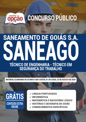Apostila SANEAGO - Técnico de Engenharia - Técnico em Segurança do Trabalho
