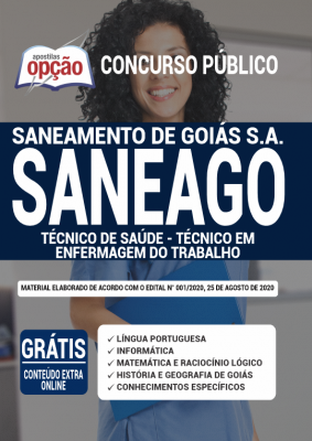 Apostila SANEAGO - Técnico de Saúde - Técnico em Enfermagem do Trabalho