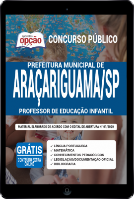 Apostila Prefeitura de Araçariguama - SP em PDF - Professor de Educação Infantil