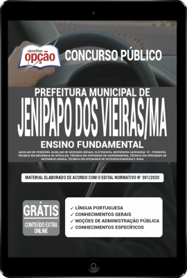 Apostila Prefeitura de Jenipapo dos Vieiras - MA em PDF - Ensino Fundamental