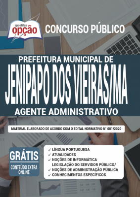 Apostila Prefeitura de Jenipapo dos Vieiras - MA - Agente Administrativo