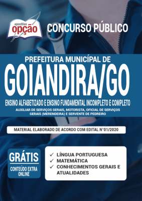 Apostila Prefeitura de Goiandira - GO - Ensino Alfabetizado e Ensino Fundamental Incompleto e Completo