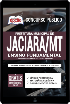 Apostila Prefeitura de Jaciara - MT em PDF - Ensino Fundamental: Coveiro e Operador de Veículos e Máquinas