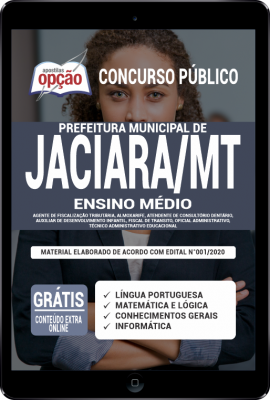 Apostila Prefeitura de Jaciara - MT em PDF - Ensino Médio