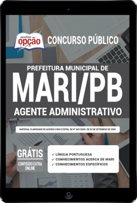 Apostila Prefeitura de Mari - PB em PDF - Agente Administrativo