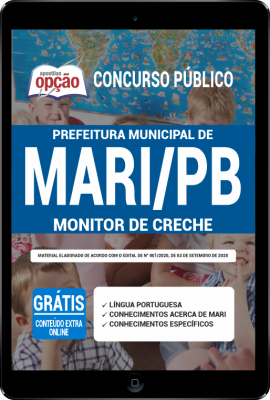 Apostila Prefeitura de Mari - PB em PDF - Monitor de Creche