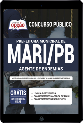 Apostila Prefeitura de Mari - PB em PDF - Agente de Endemias