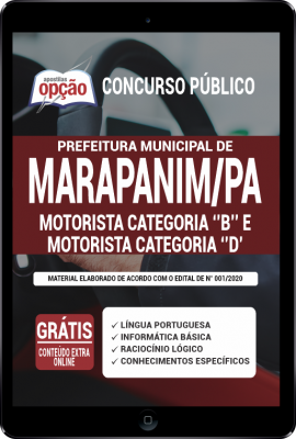 Apostila Prefeitura de Marapanim - PA em PDF - Motorista Categoria B e D