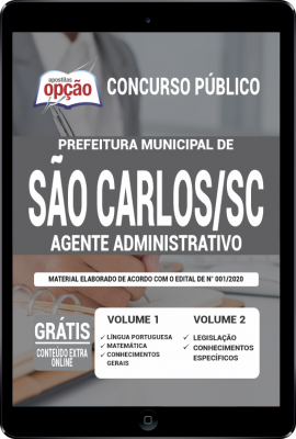 Apostila Prefeitura de São Carlos - SC em PDF - Agente Administrativo