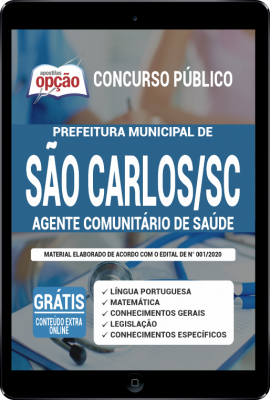 Apostila Prefeitura de São Carlos - SC em PDF - Agente Comunitário de Saúde