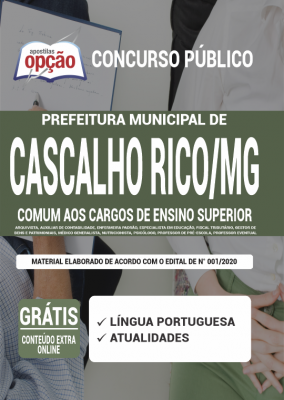 Apostila Prefeitura de Cascalho Rico - MG - Comum aos Cargos de Ensino Superior