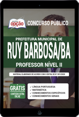 Apostila Prefeitura de Ruy Barbosa - BA em PDF - Professor Nível II