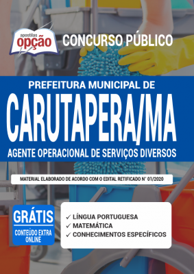 Apostila Prefeitura de Carutapera - MA - Agente Operacional de Serviços Diversos